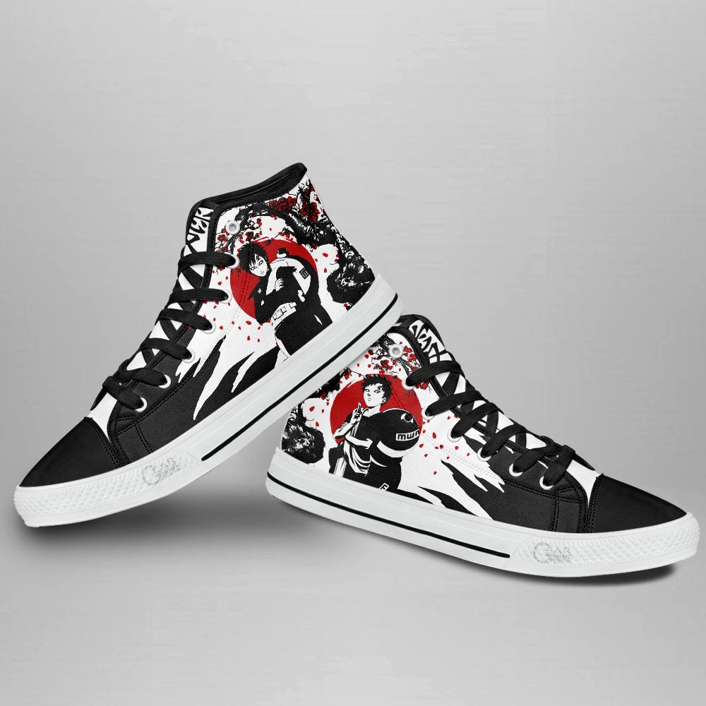 Custom Gaara Anime High Top Sneakers – NRT Japan Style Naruto Shoes