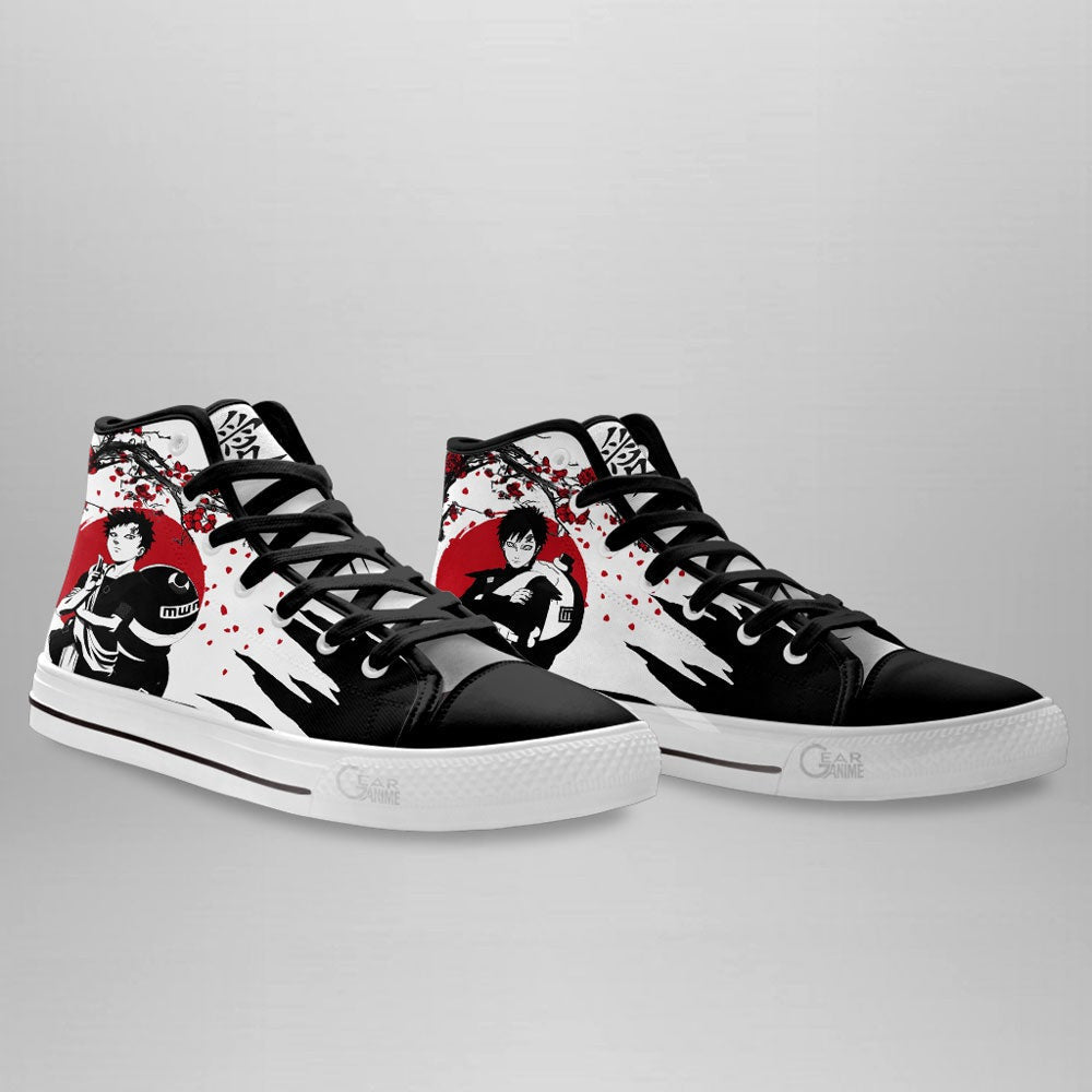 Custom Gaara Anime High Top Sneakers – NRT Japan Style Naruto Shoes