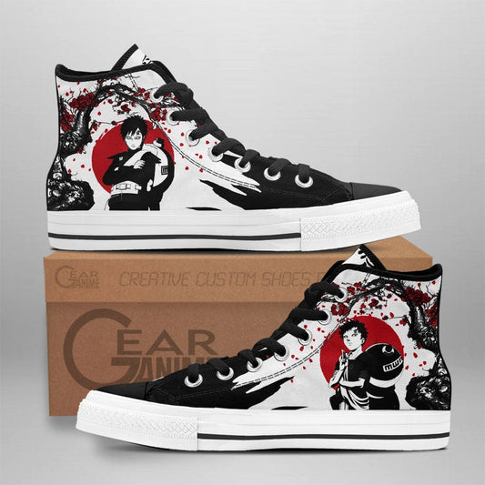 Custom Gaara Anime High Top Sneakers – NRT Japan Style Naruto Shoes