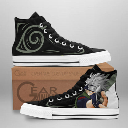 Custom Hatake Kakashi Anime High Top Sneakers – Naruto Shoes for Fans