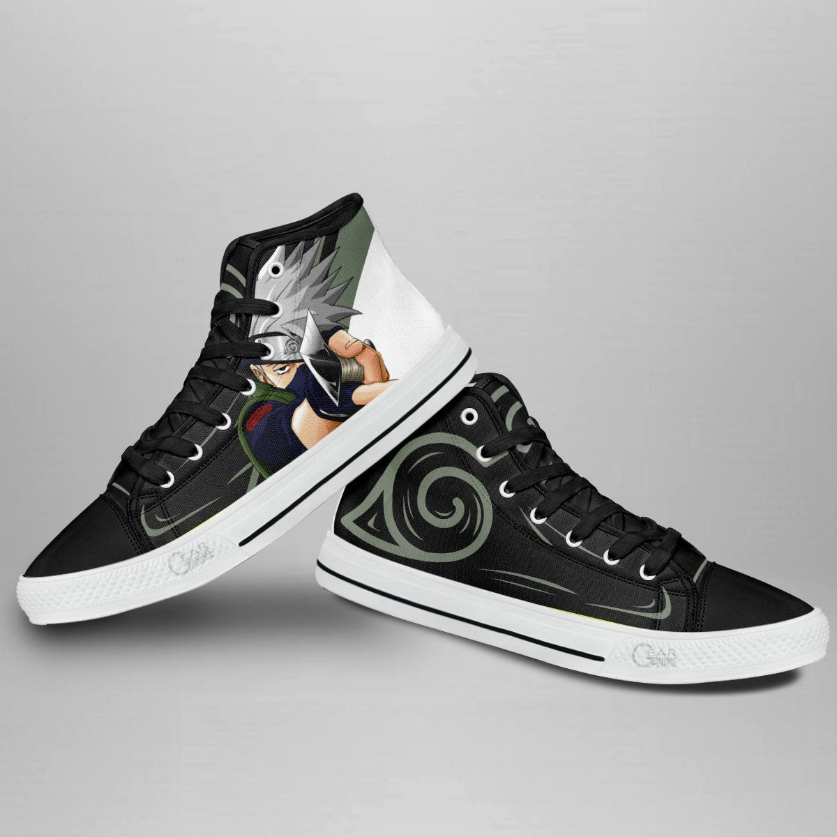 Custom Hatake Kakashi Anime High Top Sneakers – Naruto Shoes for Fans