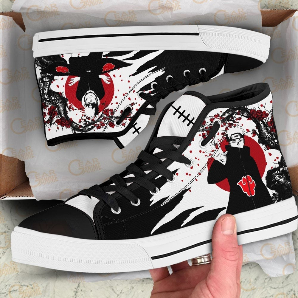 Custom High Top Shoes – Pain NRT Sneakers Japan Style Naruto Design