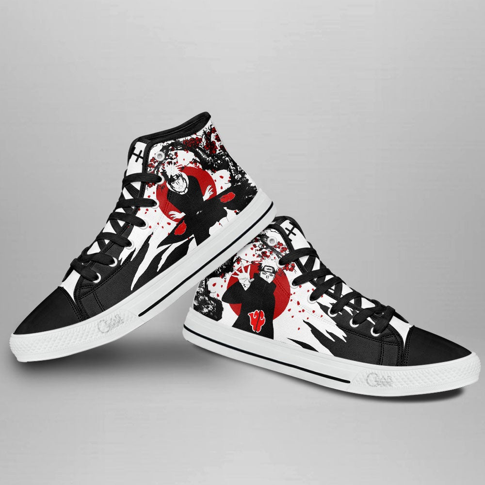 Custom High Top Shoes – Pain NRT Sneakers Japan Style Naruto Design