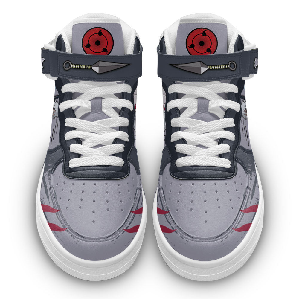 Custom Kakashi Anbu Anime Sneakers – Naruto Air Mid Shoes