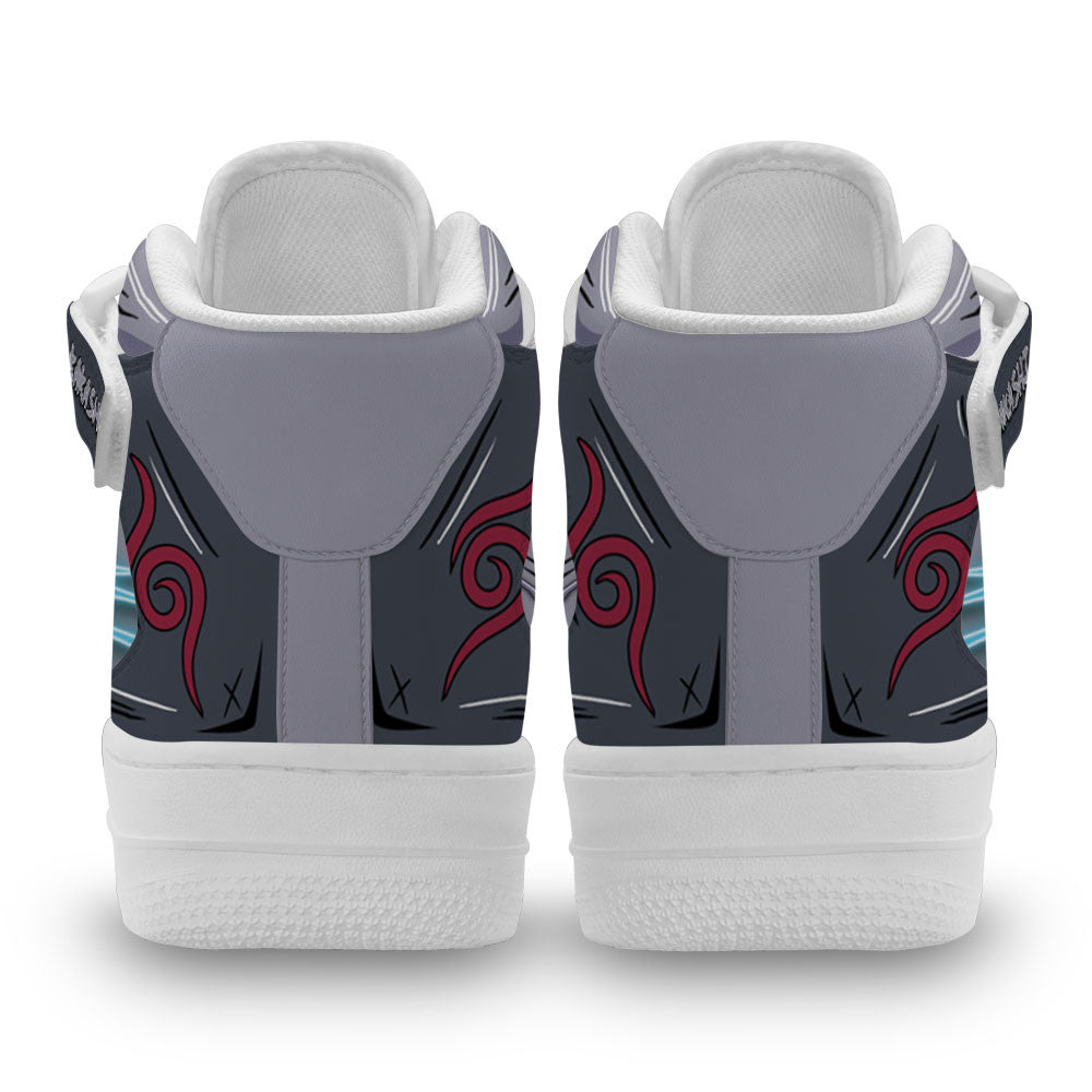 Custom Kakashi Anbu Anime Sneakers – Naruto Air Mid Shoes