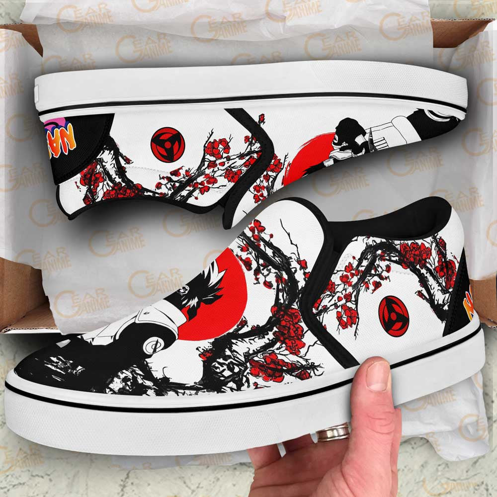 Custom Kakashi Anime Slip-On Canvas Shoes – Japan Style Naruto Footwear