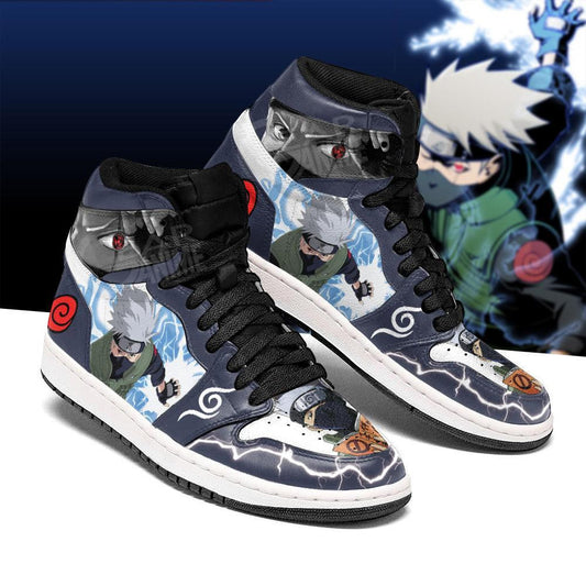 Custom Kakashi Anime Sneakers – Lightning Skill Naruto Shoes for Fans