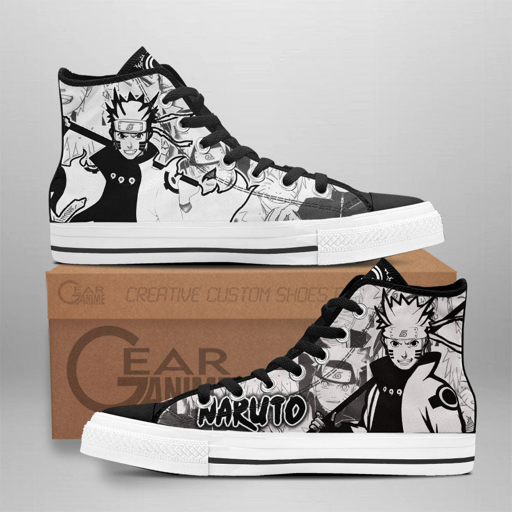 Custom Naruto Anime High Top Shoes – Nrt Uzumaki Bijuu Manga Sneakers