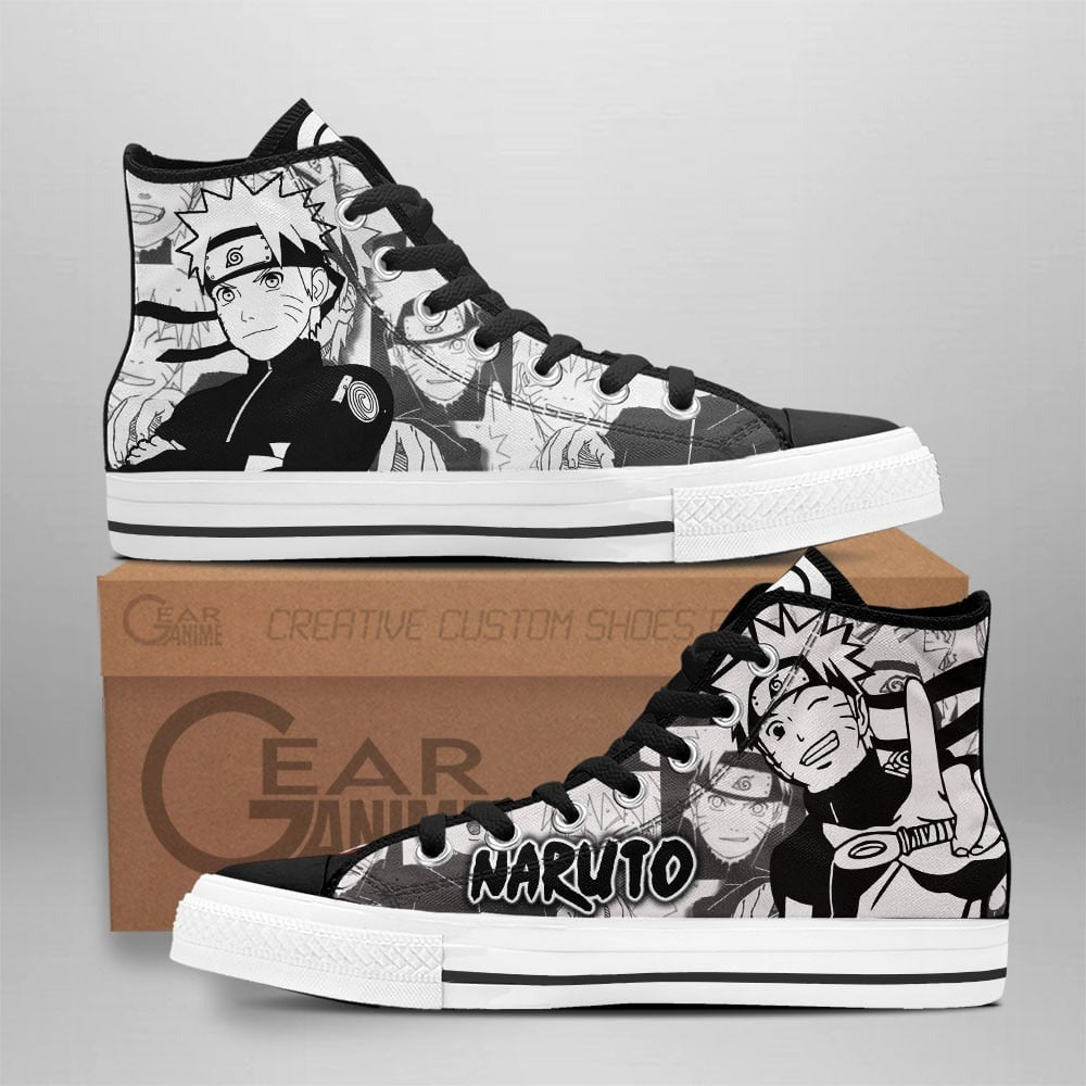 Custom Naruto Anime High Top Shoes – Nrt Uzumaki Manga Sneakers