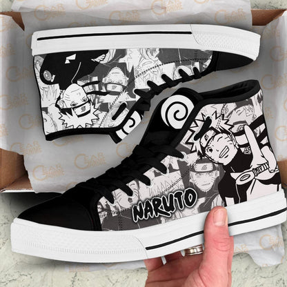 Custom Naruto Anime High Top Shoes – Nrt Uzumaki Manga Sneakers