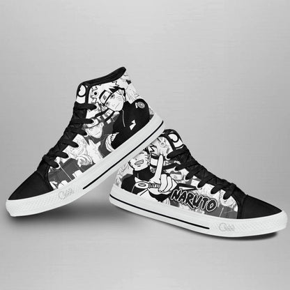 Custom Naruto Anime High Top Shoes – Nrt Uzumaki Manga Sneakers