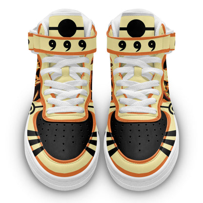 Custom Naruto Anime Shoes – Nrt Uzumaki Bijuu Mode Sneakers Air Mid Footwear