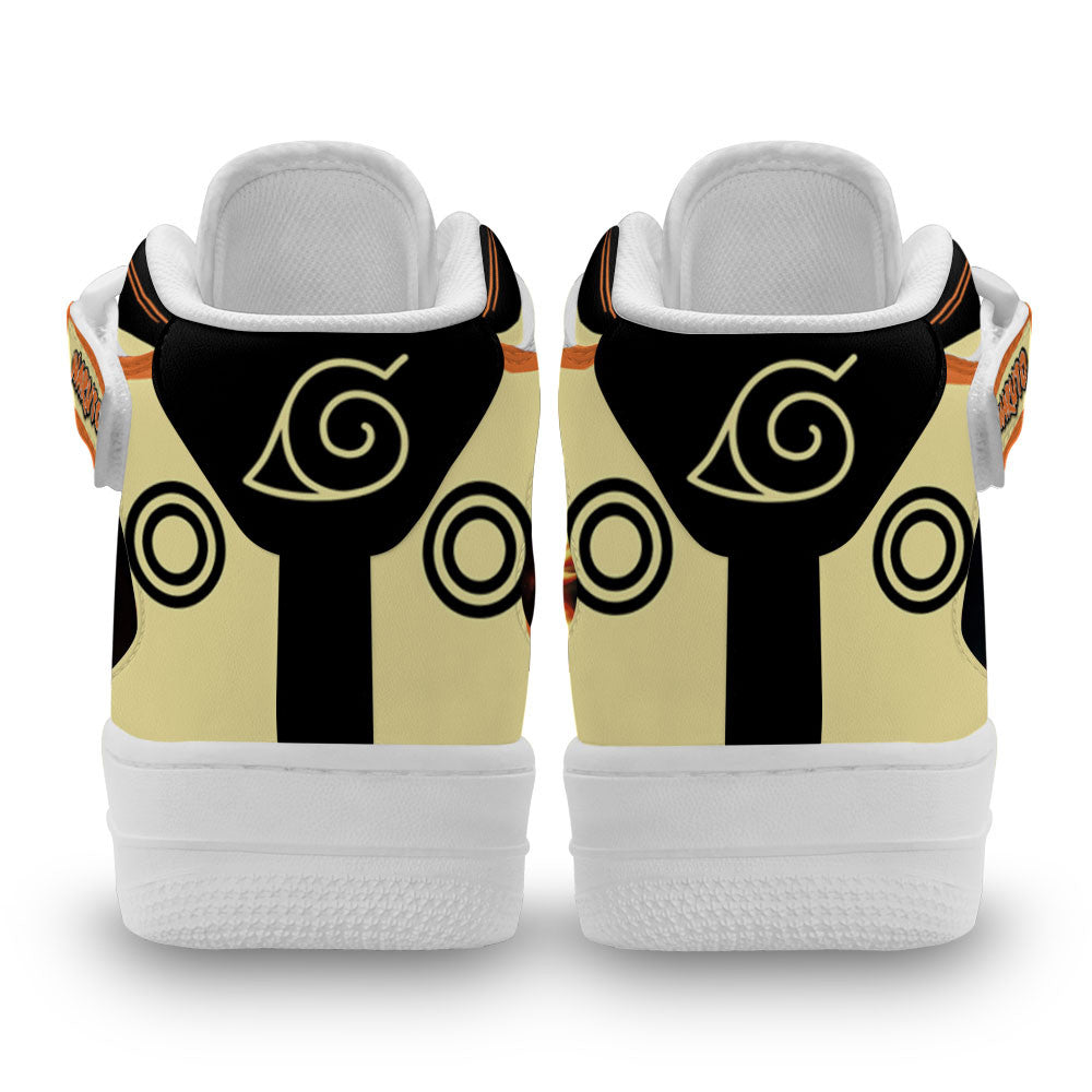 Custom Naruto Anime Shoes – Nrt Uzumaki Bijuu Mode Sneakers Air Mid Footwear