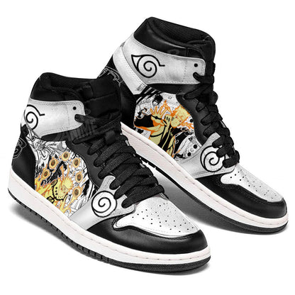 Custom Naruto Anime Shoes – Nrt Uzumaki Bijuu Sneakers with Manga Mix Design