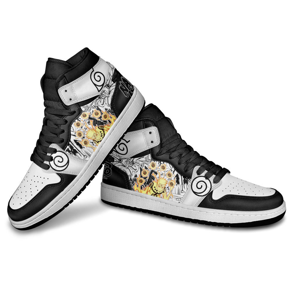 Custom Naruto Anime Shoes – Nrt Uzumaki Bijuu Sneakers with Manga Mix Design