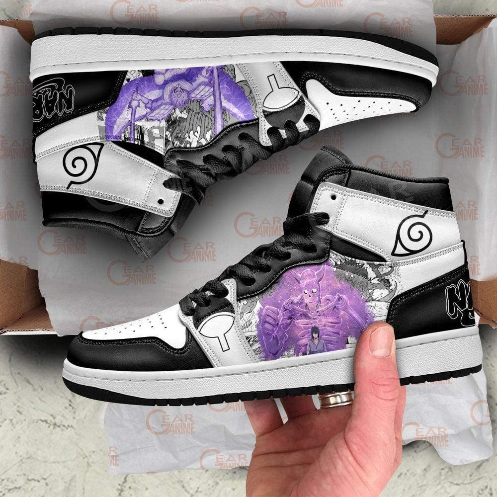 Custom Sasuke Susanoo Anime Sneakers – Naruto Manga Shoes Mix