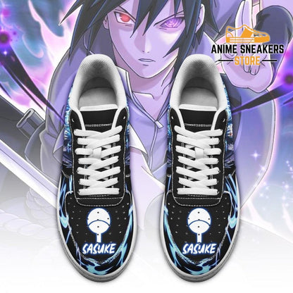 Custom Sasuke Uchiha Anime Leather Sneakers – Naruto Shoes for Fans