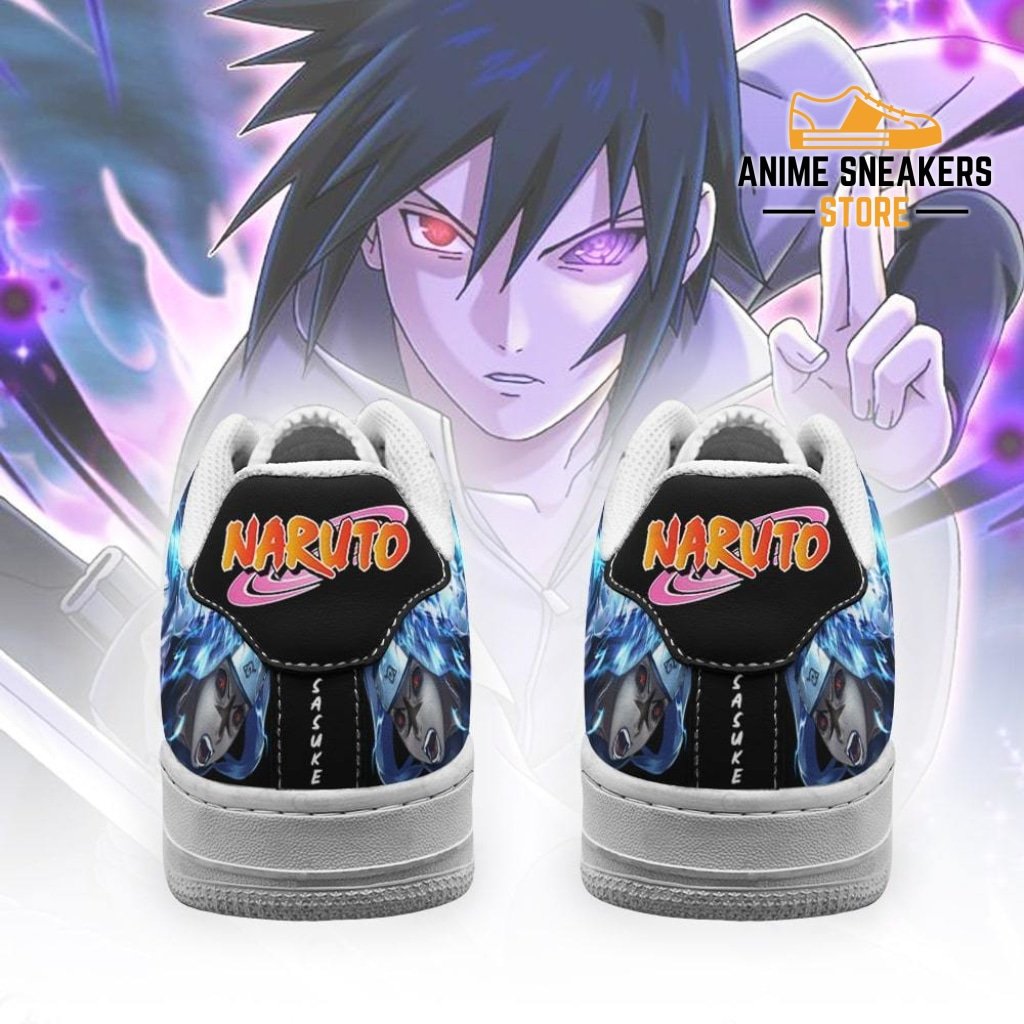 Custom Sasuke Uchiha Anime Leather Sneakers – Naruto Shoes for Fans