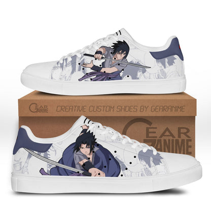 Custom Sasuke Uchiha Anime Skate Sneakers – Naruto NRT Shoes