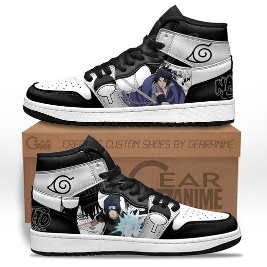 Custom Sasuke Uchiha Anime Sneakers – Naruto Manga Mix Shoes