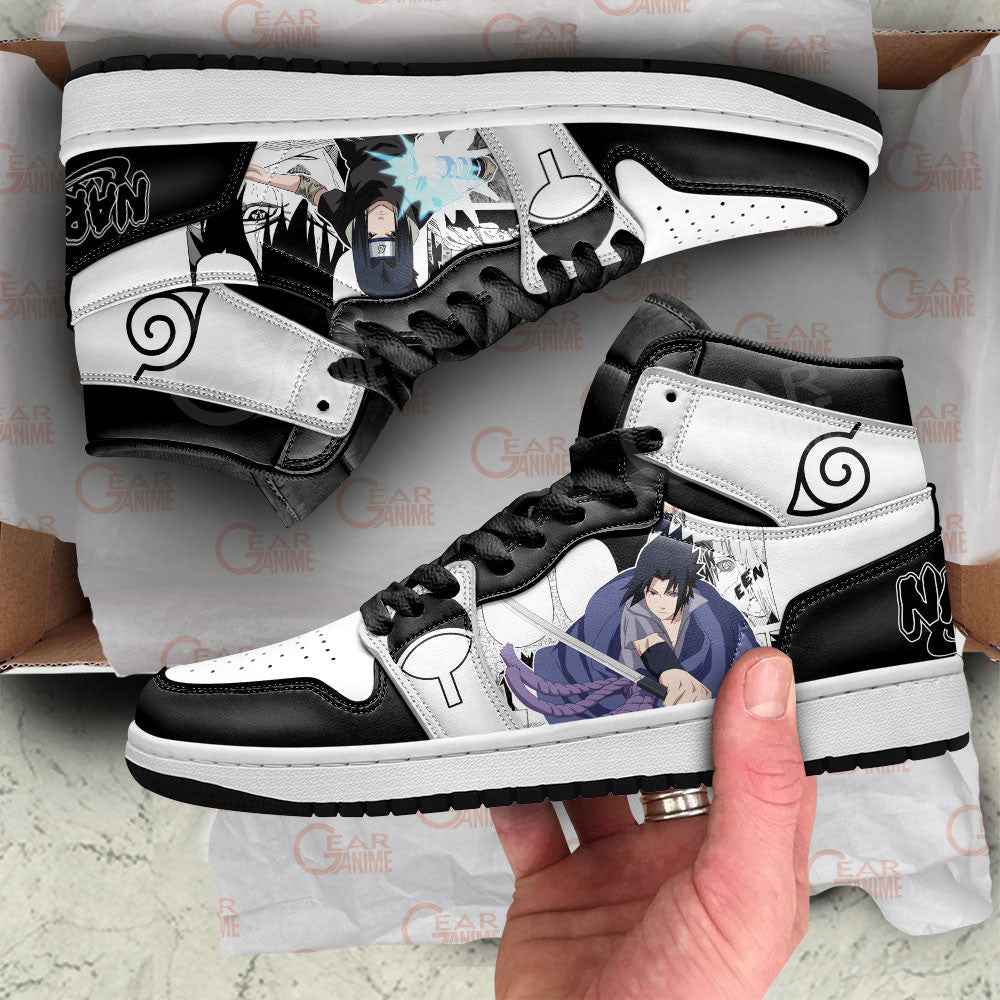 Custom Sasuke Uchiha Anime Sneakers – Naruto Manga Mix Shoes