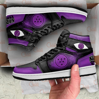 Custom Sasuke Uchiha Rinnegan Anime Sneakers – Naruto Dojutsu Shoes NRT Design