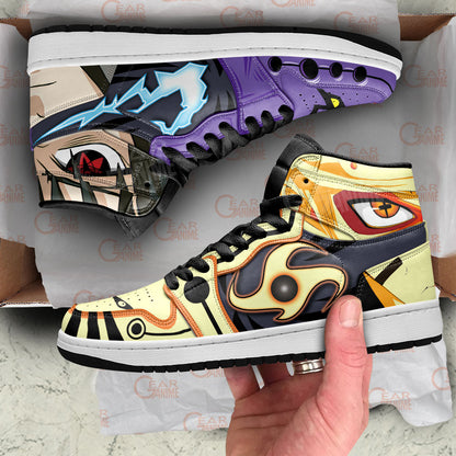 Custom Sasuke and Naruto Anime Sneakers with Unique Eye and Skill Designs – Naruto Shoes