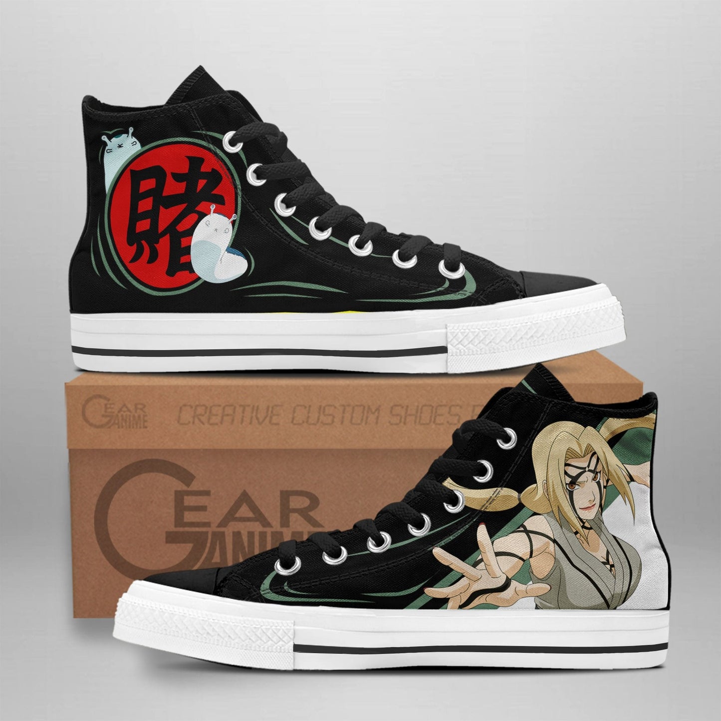 Custom Tsunade Hokage Anime High Top Sneakers – Naruto Custom Printed Shoes