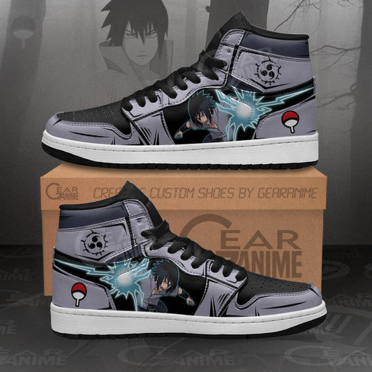 Custom Uchiha Sasuke Anime Sneakers – Naruto Skill Shoes