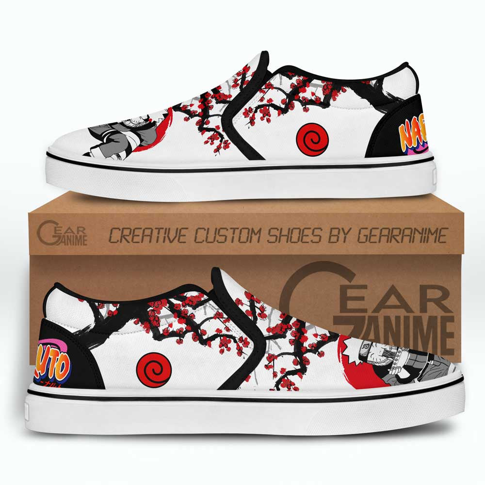 Custom Uzumaki Anime Slip-On Canvas Shoes – Japan Style Naruto Footwear