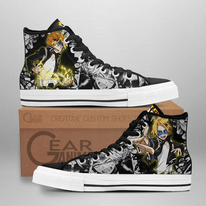 Denki Kaminari High Top Shoes Custom Anime Sneakers