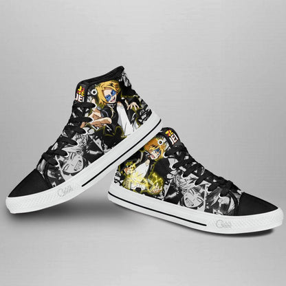 Denki Kaminari High Top Shoes Custom Anime Sneakers