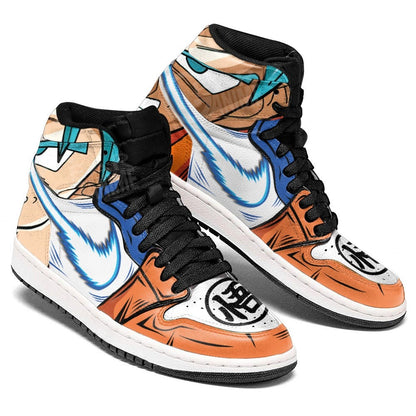 Dragon Ball Goku Blue JD1 Sneakers Anime Custom Face