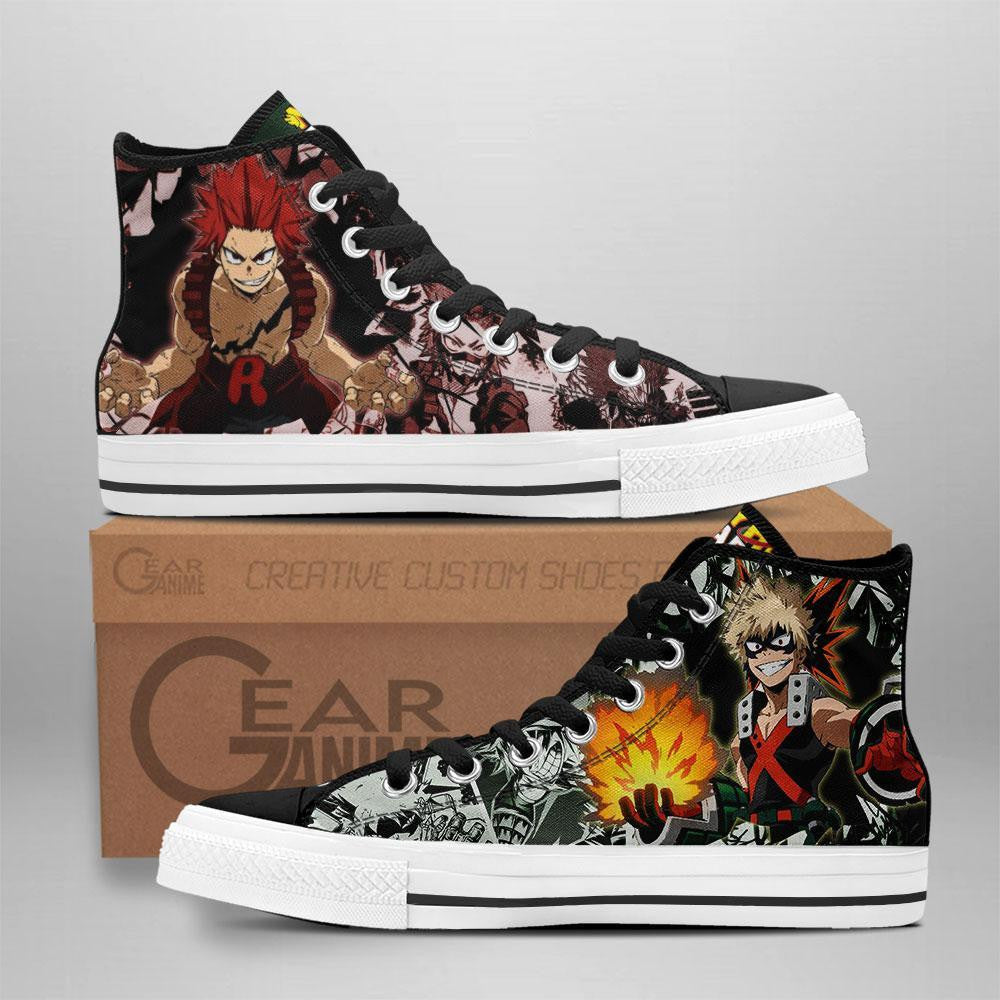 Ejiro and Bakugo High Top Shoes Custom Anime Sneakers