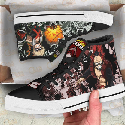 Ejiro and Bakugo High Top Shoes Custom Anime Sneakers