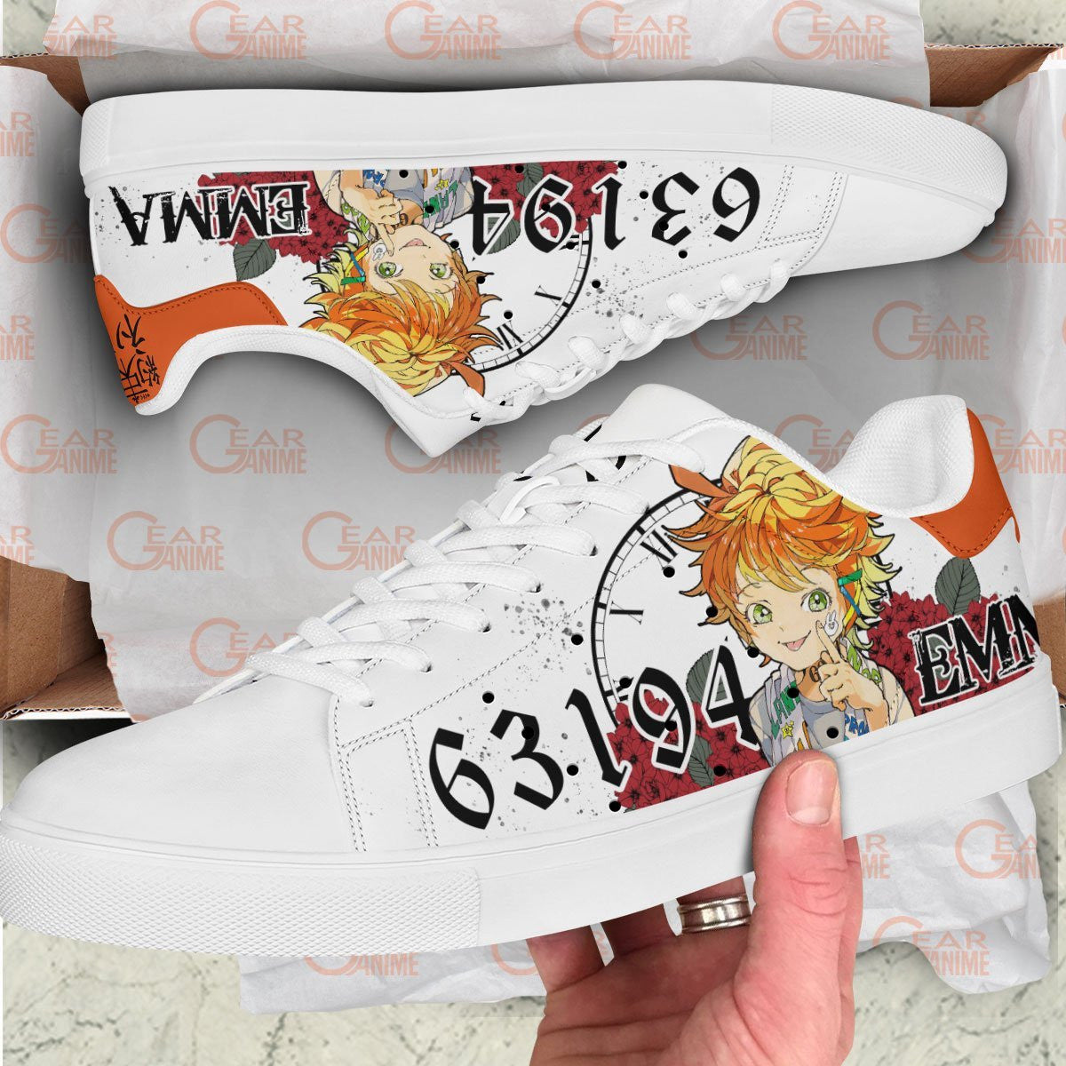 Emma 63194 Skate Sneakers Custom The Promised Neverland Anime Shoes