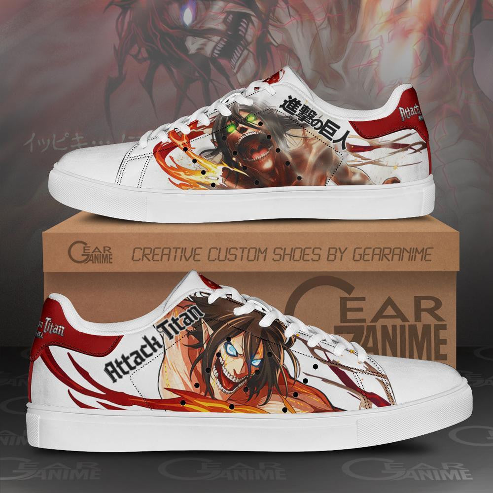 Eren Titan Skate Sneakers Custom Anime Shoes PN10