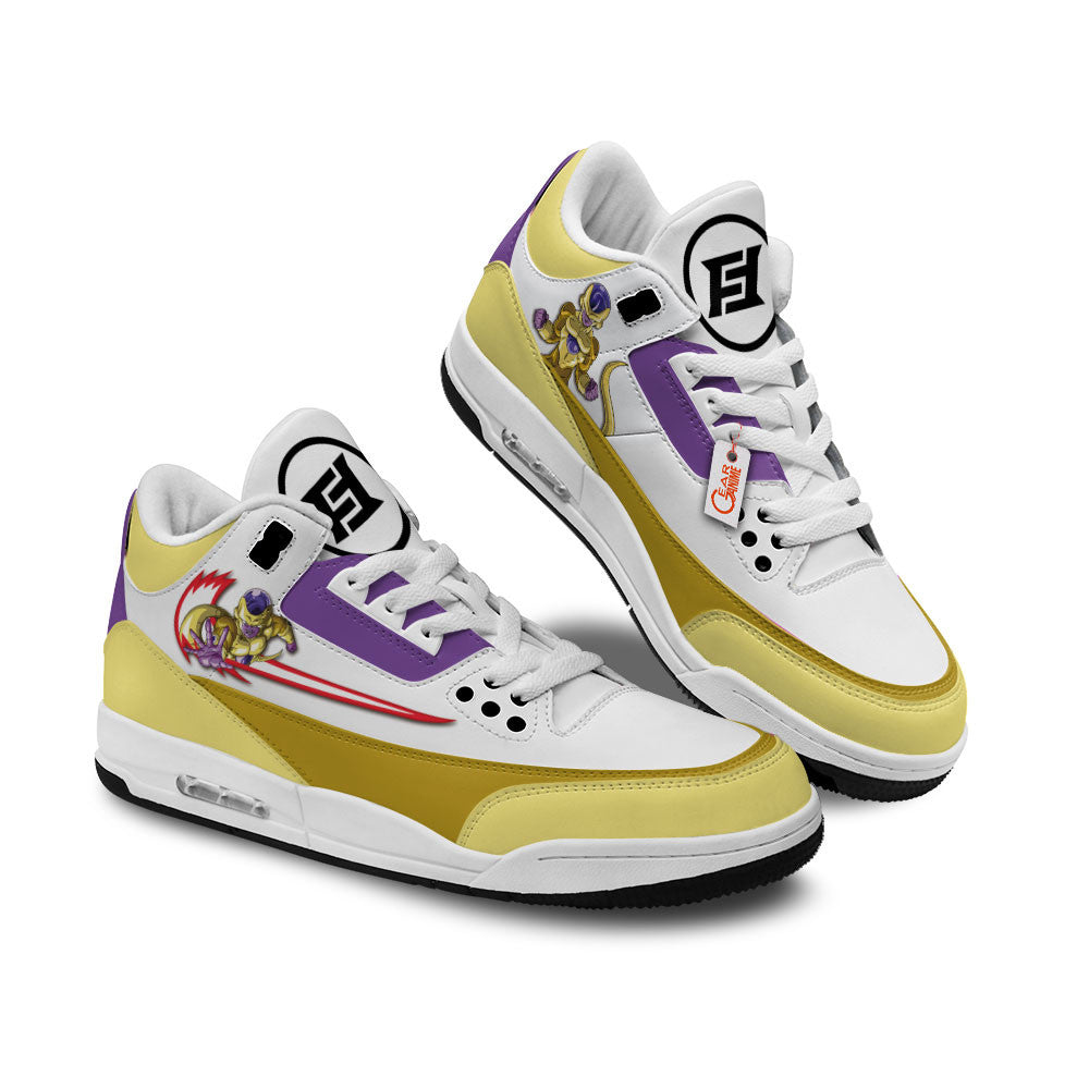 Frieza Gold Sneakers Air Mid Custom Dragon Ball Anime Shoes