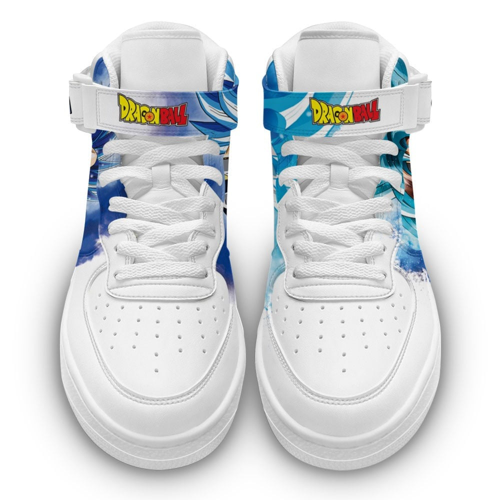 Goku and Vegeta Blue Sneakers Air Mid Custom Dragon Ball Anime Shoes