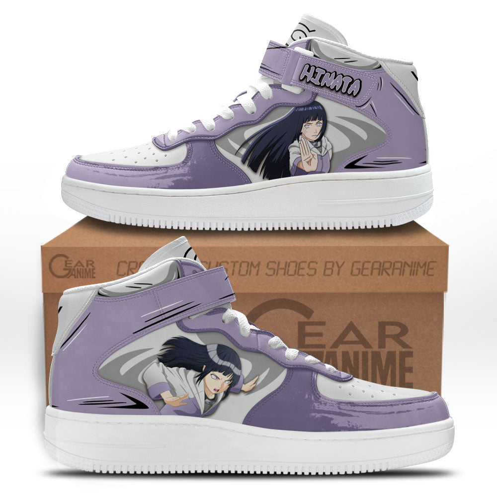 Hinata Hyuga Anime Custom Sneakers – Naruto Air Mid Shoes