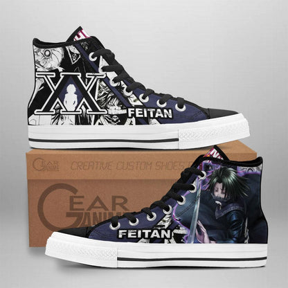 Hunter x Hunter Feitan High Top Shoes Custom Manga Anime Sneakers