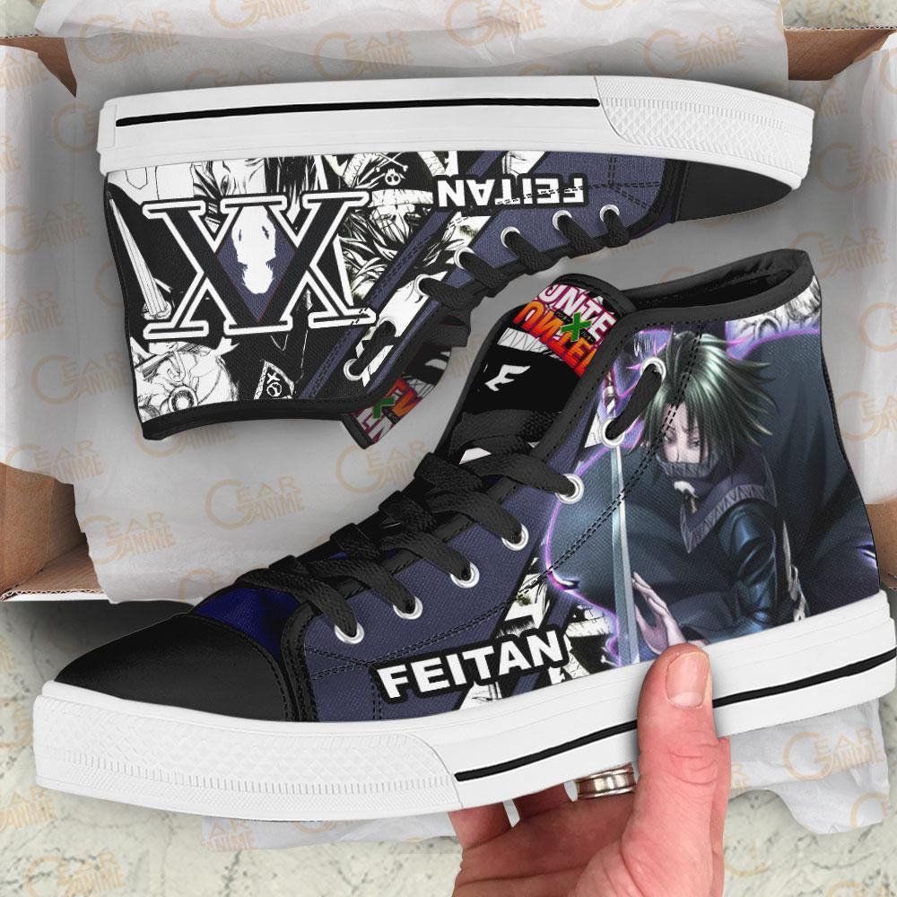 Hunter x Hunter Feitan High Top Shoes Custom Manga Anime Sneakers