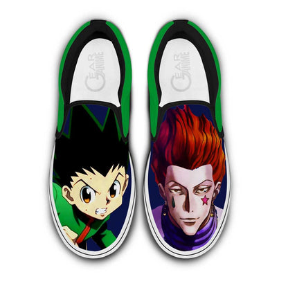 Hunter x Hunter Gon & Hisoka Slip-On Shoes Canvas Custom Anime Shoes