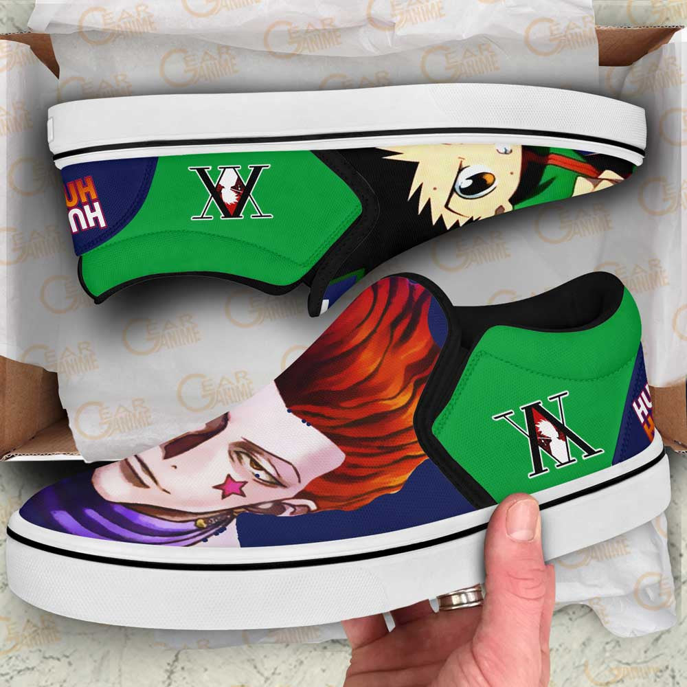 Hunter x Hunter Gon & Hisoka Slip-On Shoes Canvas Custom Anime Shoes