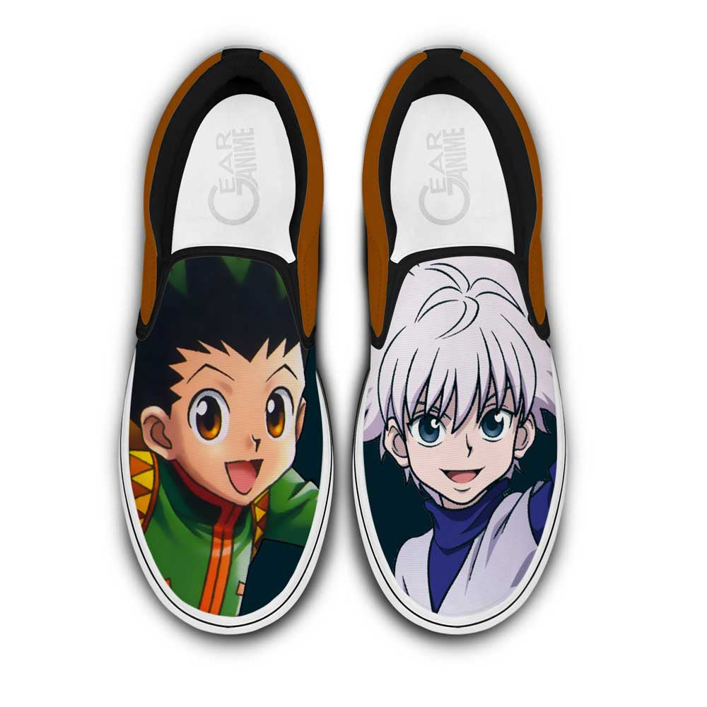 Hunter x Hunter Gon & Killua Slip-On Shoes Canvas Custom Anime Shoes