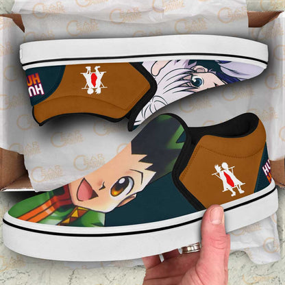 Hunter x Hunter Gon & Killua Slip-On Shoes Canvas Custom Anime Shoes