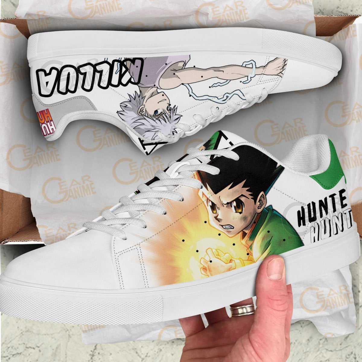 Hunter x Hunter Gon and Killua Skate Shoes Custom Anime Shoes