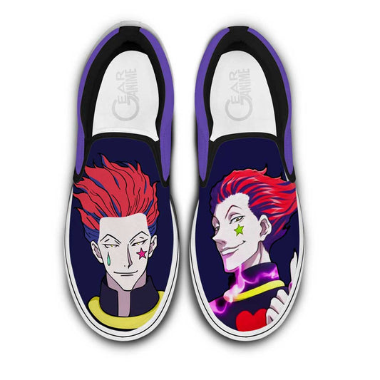 Hunter x Hunter Hisoka Bungee Slip-On Shoes Canvas Custom Anime Shoes