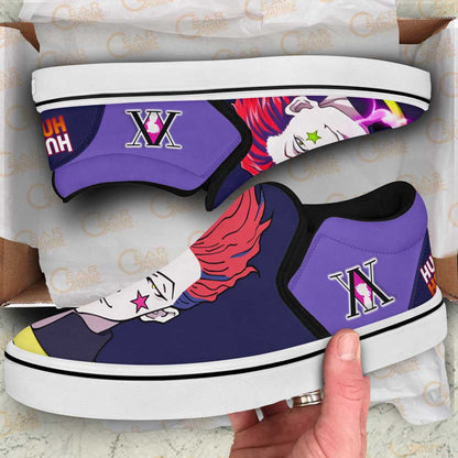 Hunter x Hunter Hisoka Bungee Slip-On Shoes Canvas Custom Anime Shoes