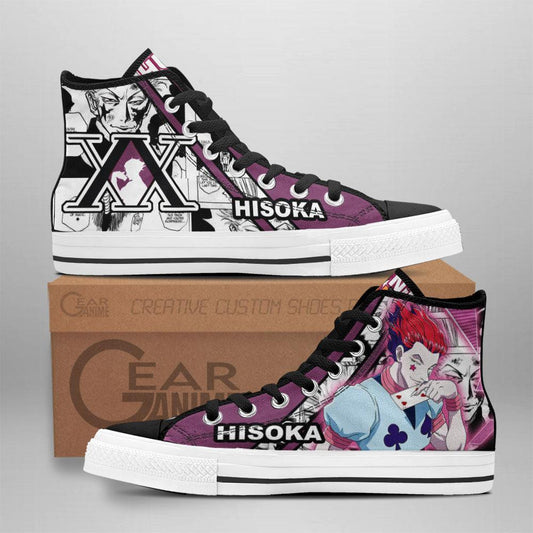 Hunter x Hunter Hisoka Magician High Top Shoes Custom Manga Anime Sneakers